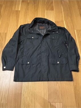 Hawke & Co Black Field Jacket Mens Medium Utility Military Style Coat